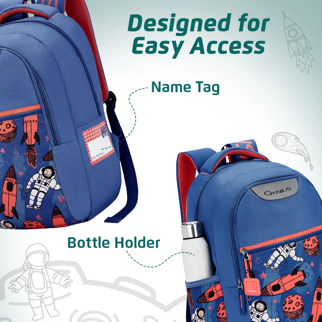 GENIUS Medium 23 L Backpack ASTRO (Blue)