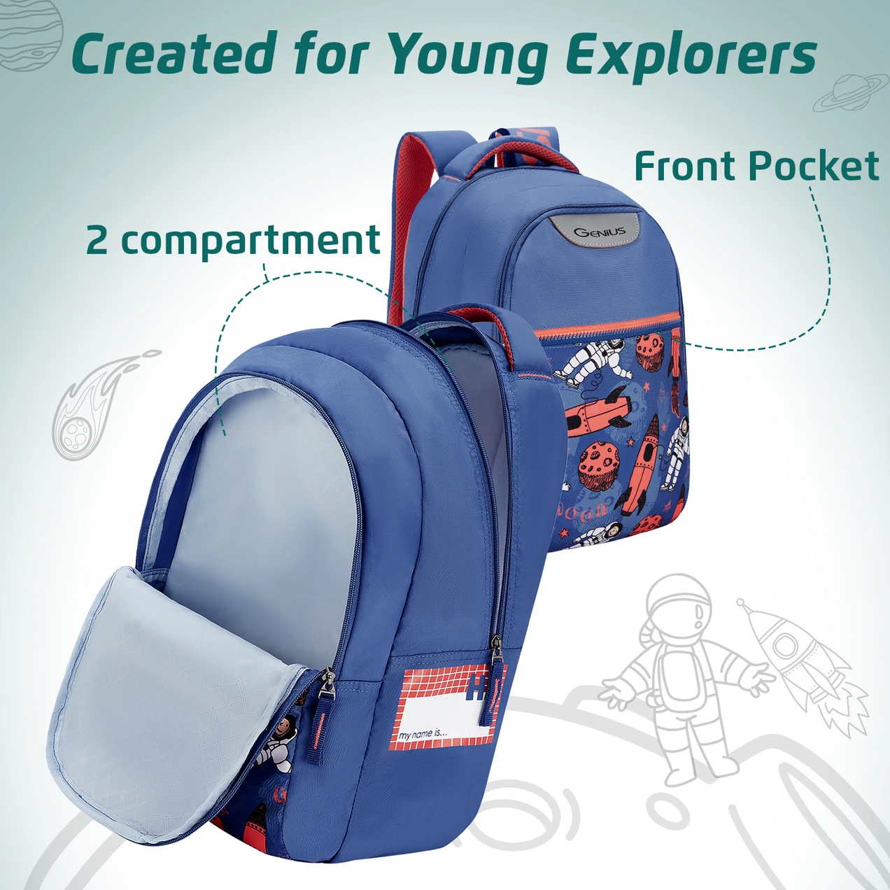 GENIUS Medium 23 L Backpack ASTRO (Blue)