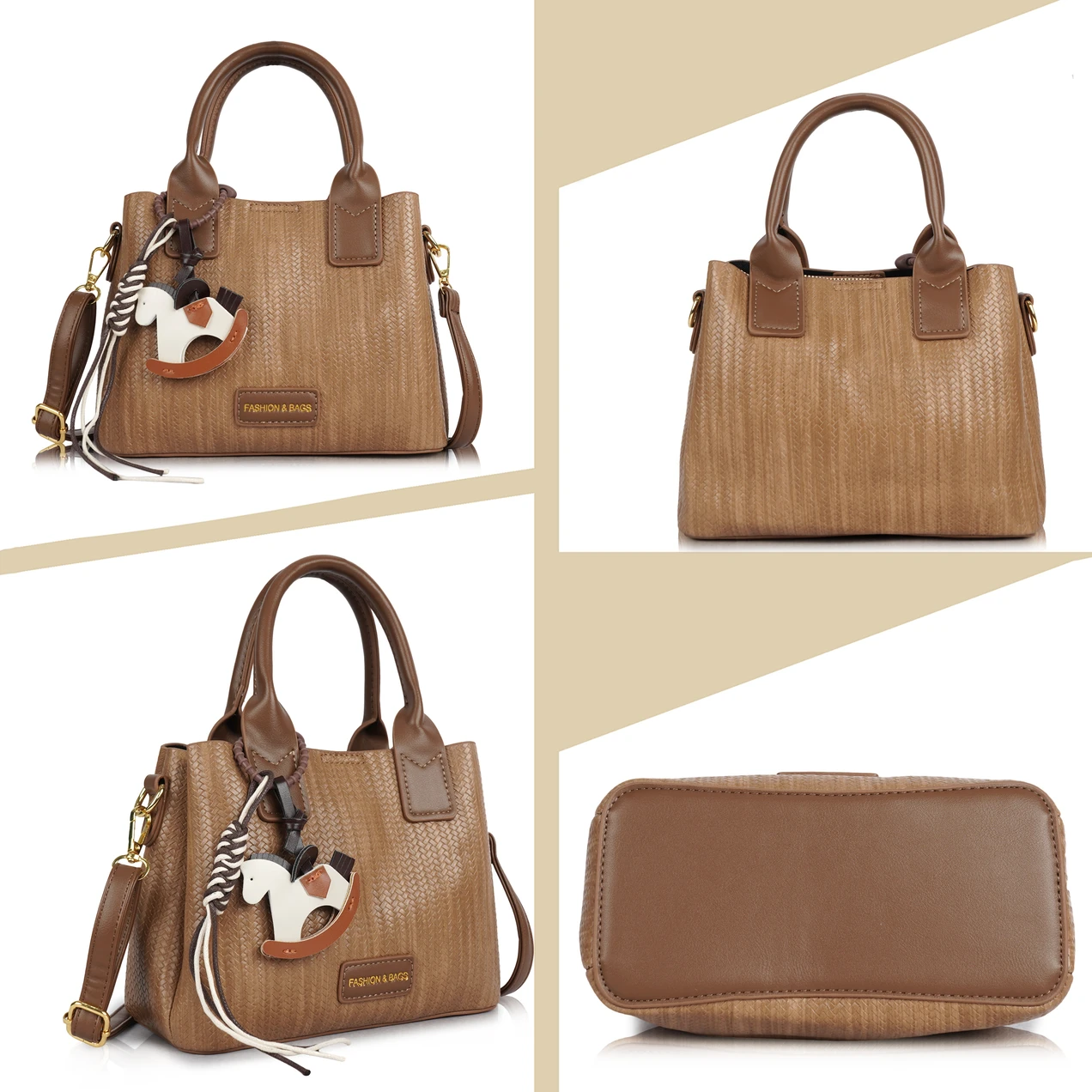 ALONZO Women Tan Handbag10 L