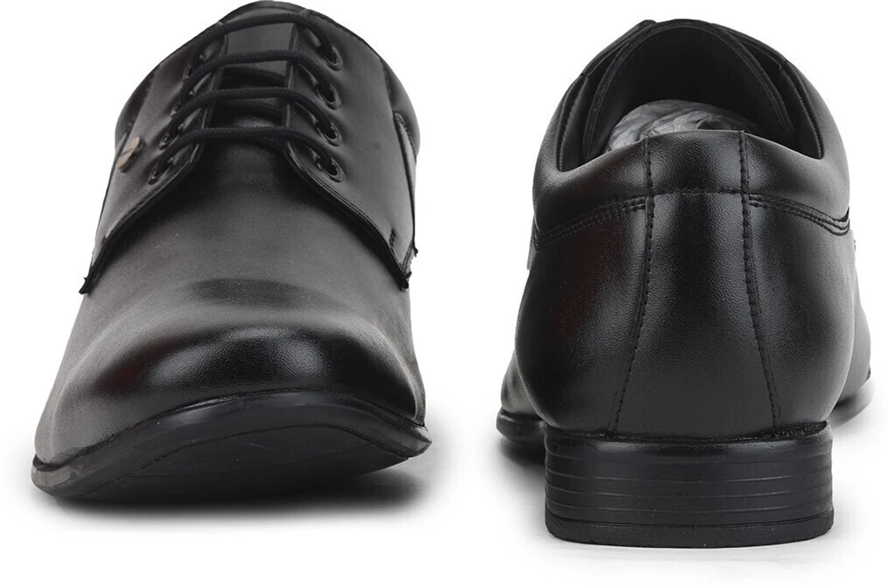 LIBERTY Fortune ROBERT-2 Mens Lacing Formal Shoes | Comfortable & Durable Lace-Up Derby For Men (Black , 9)