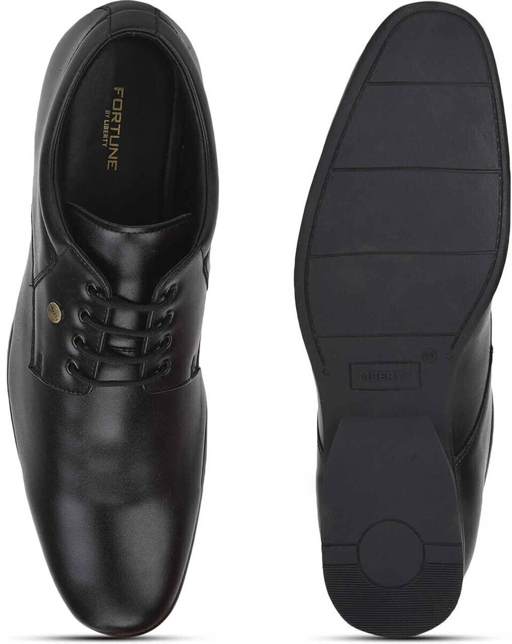 LIBERTY Fortune ROBERT-2 Mens Lacing Formal Shoes | Comfortable & Durable Lace-Up Derby For Men (Black , 9)