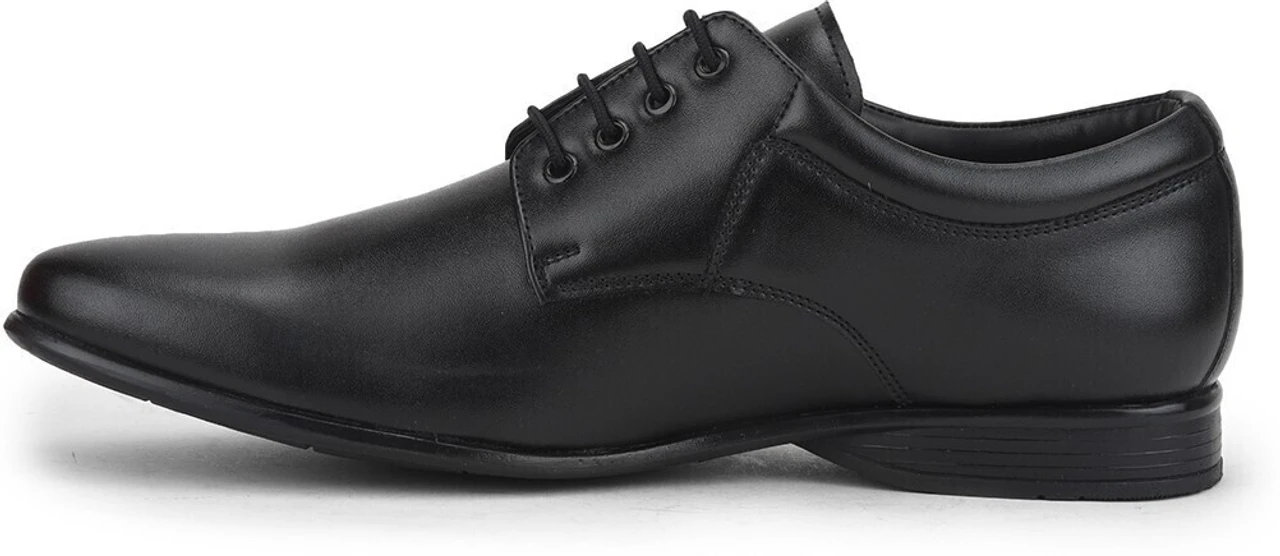 LIBERTY Fortune ROBERT-2 Mens Lacing Formal Shoes | Comfortable & Durable Lace-Up Derby For Men (Black , 9)