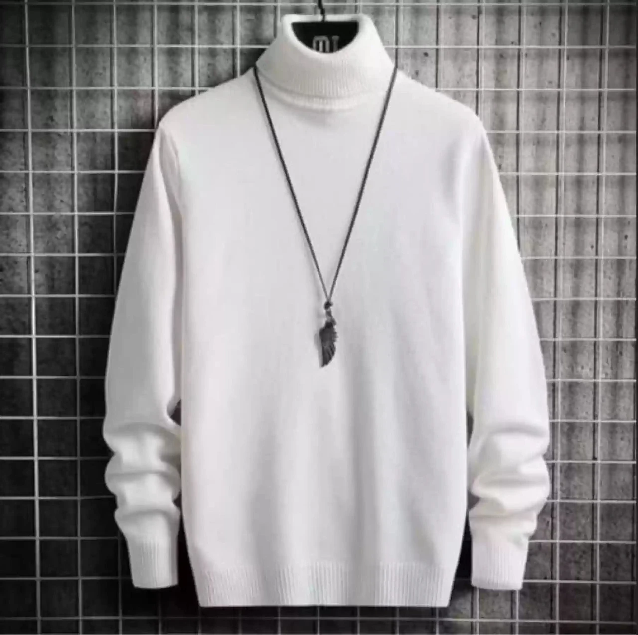 Riqqer Men Striped High Neck Multicolor Sweater