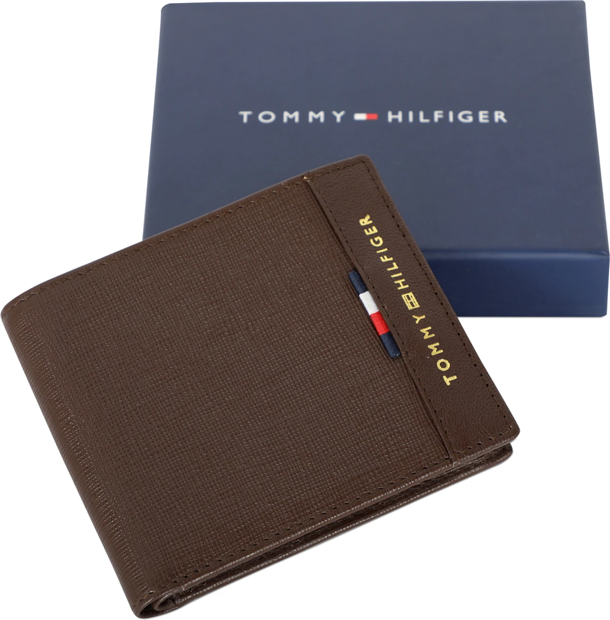 TOMMY HILFIGER Men Casual Brown Genuine Leather Wallet (4 Card Slots)