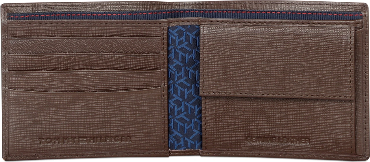 TOMMY HILFIGER Men Casual Brown Genuine Leather Wallet (4 Card Slots)