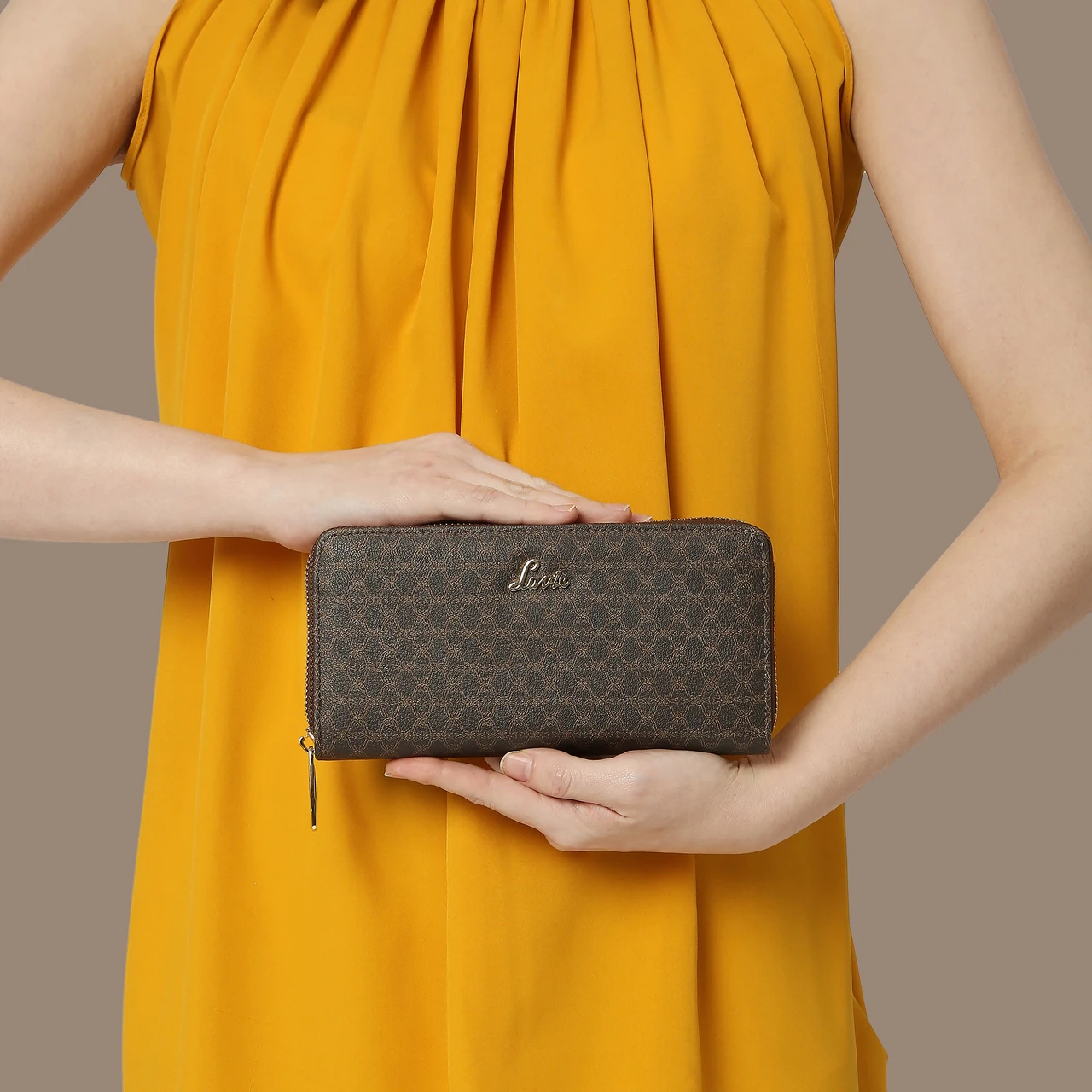 LAVIE Women Casual Brown Artificial Leather Wallet (4 Card Slots)