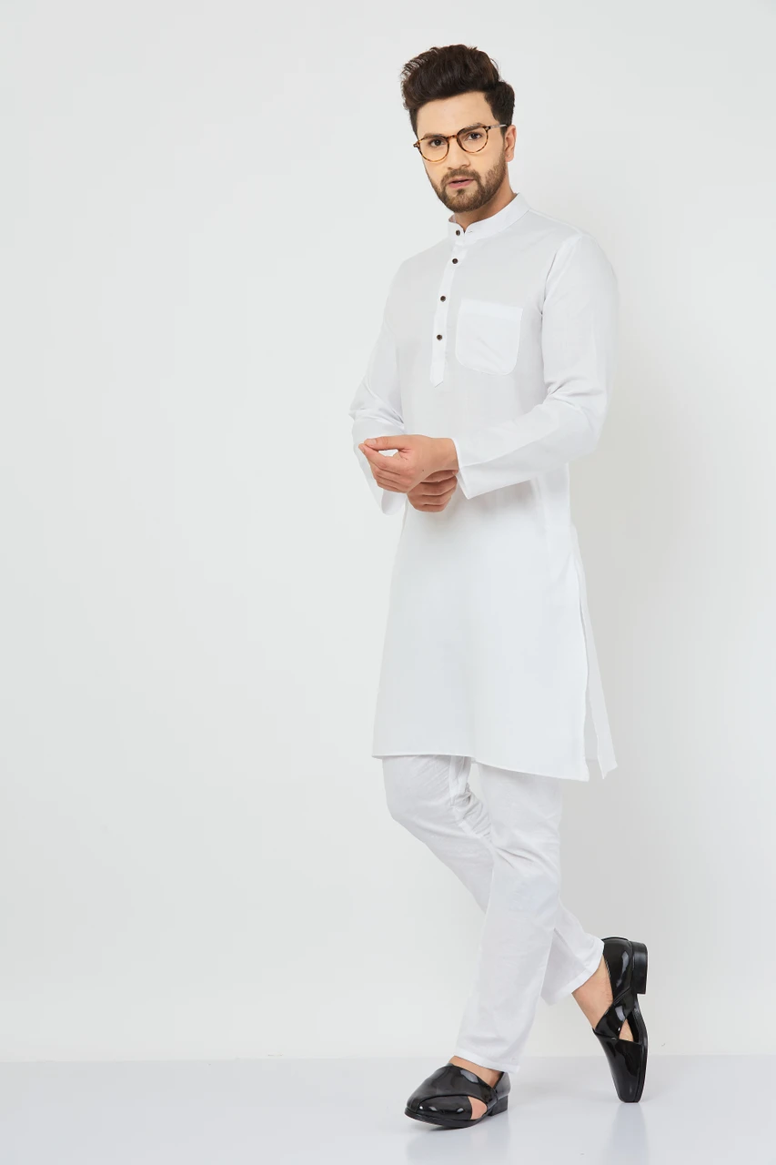 ARMAAN ETHNIC Men Cotton Blend Kurta Payjama Set